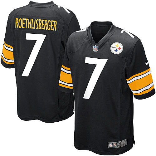 Youth Limited Ben Roethlisberger Nike Jersey Black Home - #7 NFL Pittsburgh Steelers